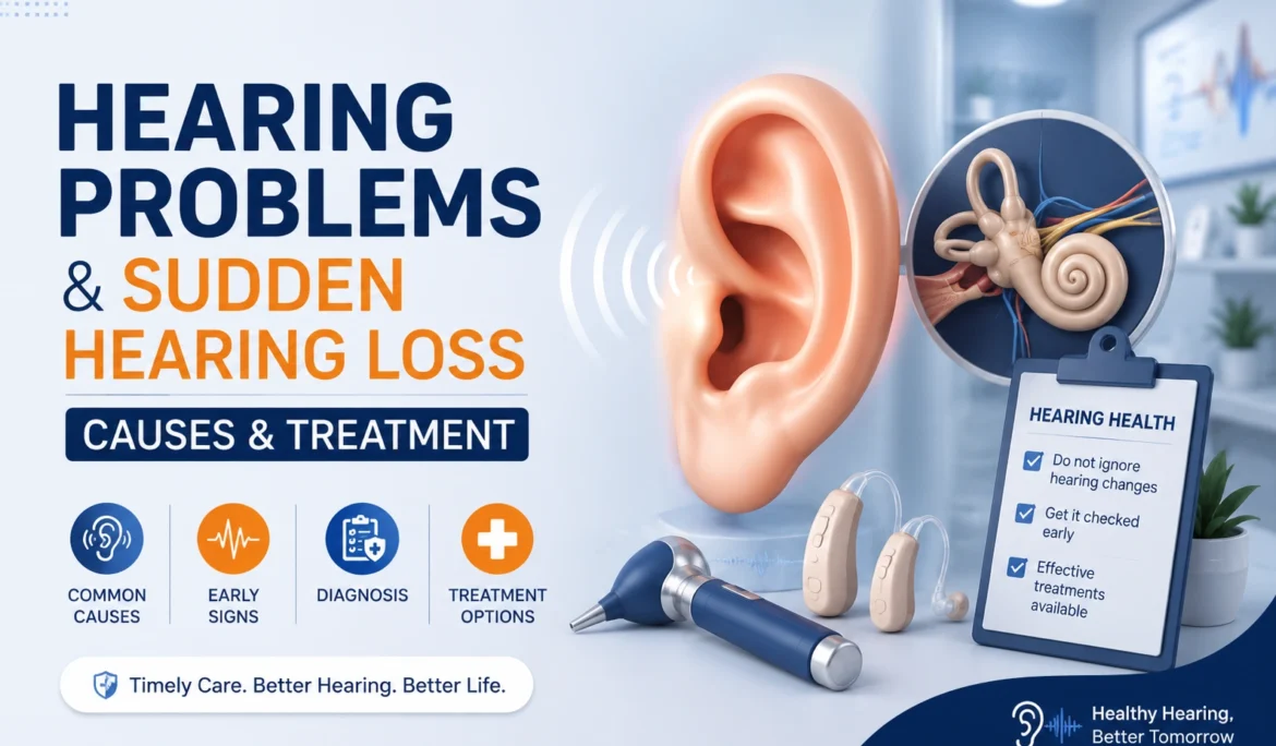 Hearing problems and sudden hearing loss causes and treatment